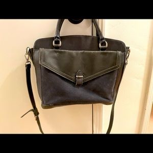 Madewell black leather purse bag 8 x 13
